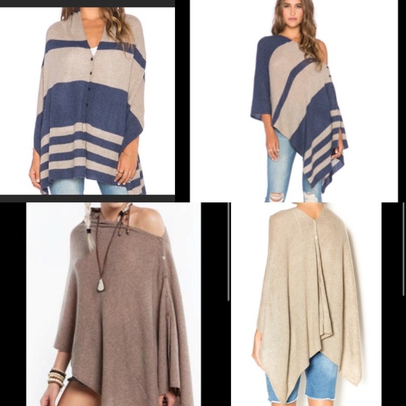 27 miles camo poncho 100% cashmere - Picture 7 of 7